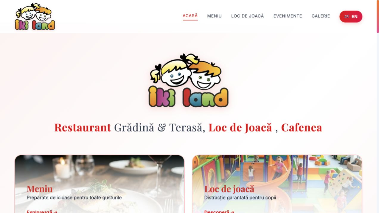 Site-ul Iki Land, versiunea mobilă