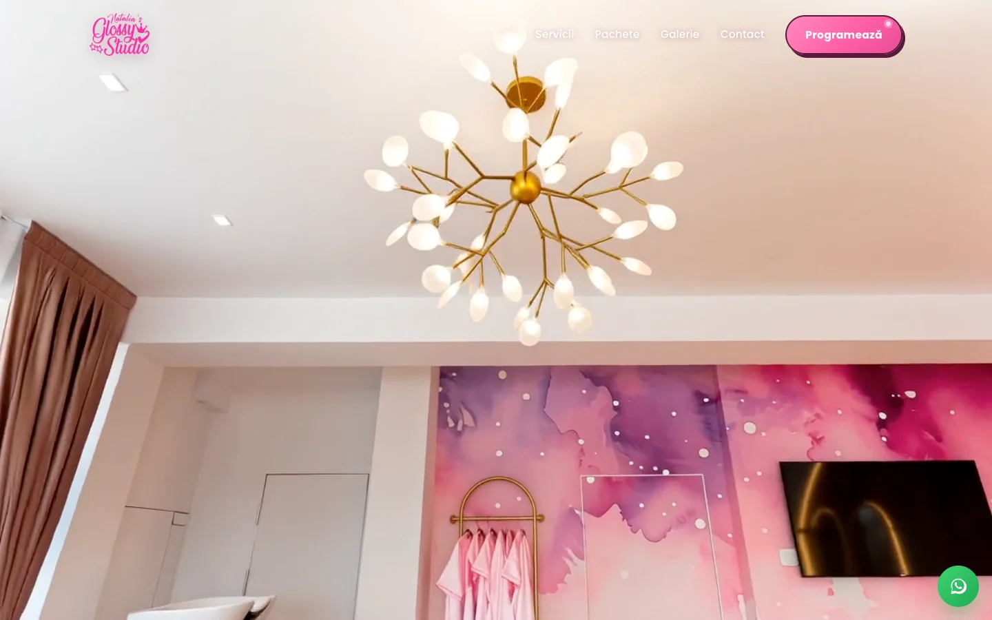 Site-ul Natalia’s Glossy Studio, versiunea desktop